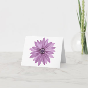 Cartão Floral Purple Daisy Flower Blank Note Cards