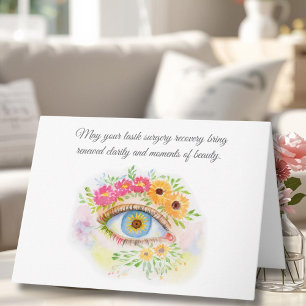 Cartão Floral Recuperação de Cirurgia Lasik com Peônias