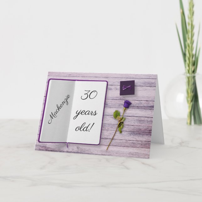 Cartão Floral Rose Birthday Pretty Feminine Flower Girly (Frente)