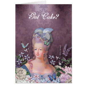 Cartão Floral roxo de Marie Antoinette