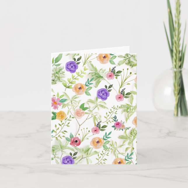 Cartão Floral Shabby Chic (Frente)