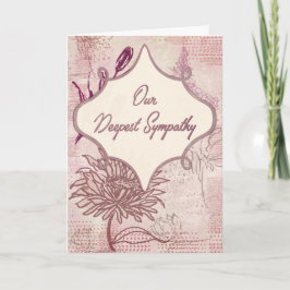 Cartão Floral Sketches — Blush Sympathy Card