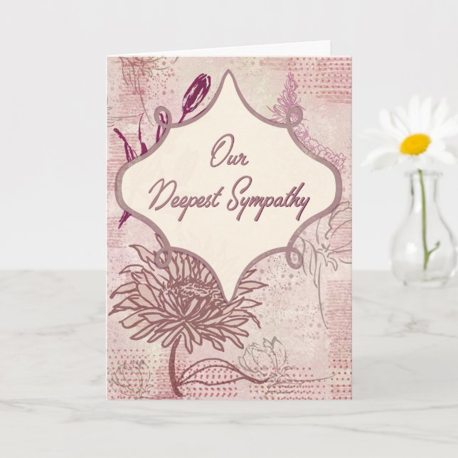 Cartão Floral Sketches — Blush Sympathy Card (Planta pequena)