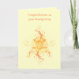 Cartão Floral Sun Handfasting Congratulations Card