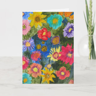 Cartão Floral Symphony - Uplifting Blank Greeting Card
