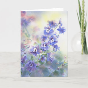 Cartão Floral Watercolor Greeting Card