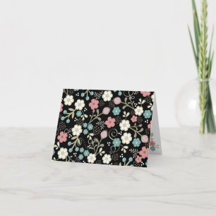 Cartão Floral Whimsy Modern Vintage Blank Notecard