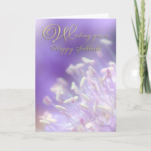 Cartão florel sabbath day greeting card (Frente)