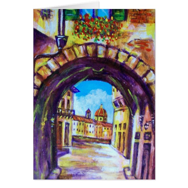 CARTÃO FLORENCE ANTIQUE BECO VIEW CHURCH CESTELLO (Frente)