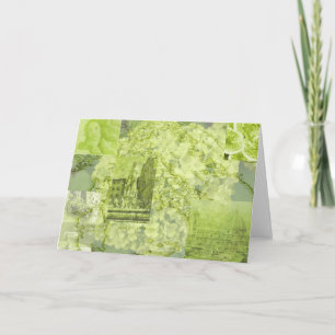 Cartão Florence, Italy, Image Collage, Green, Greeting Ca