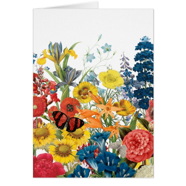 Cartão flores antigas (Frente)