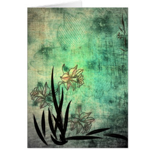 Cartão Flores antigas Art