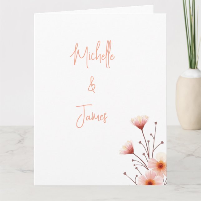 Cartão Flores Aquarela Profissionais Tendências (Frente)