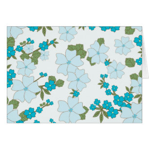 Cartão Flores Azuis, Padrão Floral, Padrão De Flores