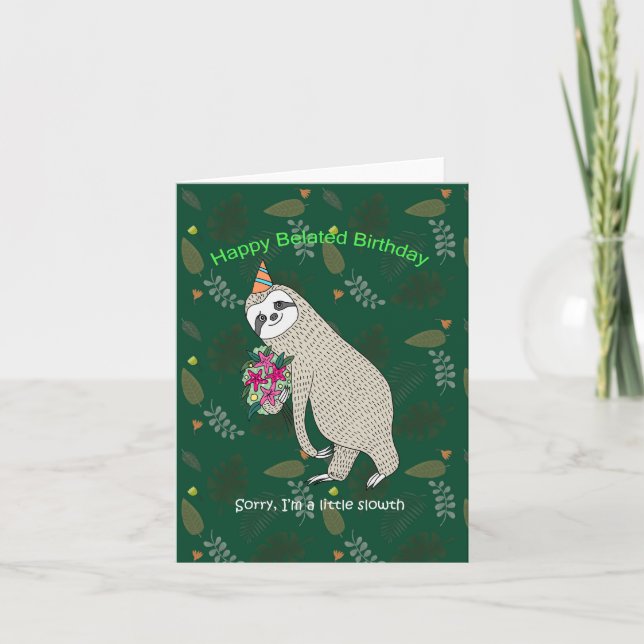 Cartão Flores Bonitas, Engraçadas, Amoreceram, Desculpe A (Frente)