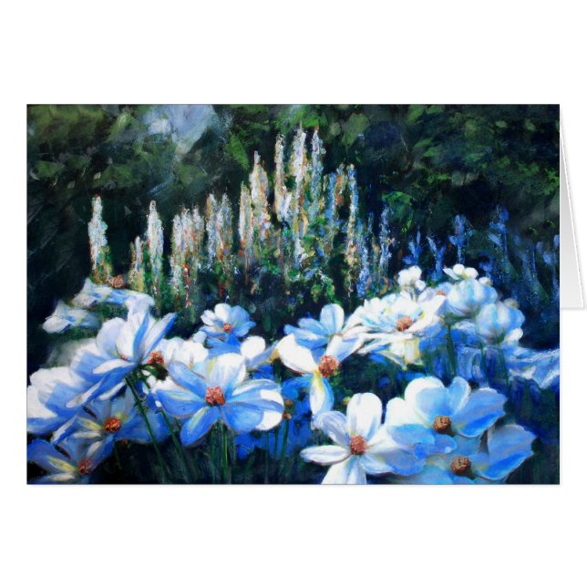 Cartão Flores brancas (Frente Horizontal)