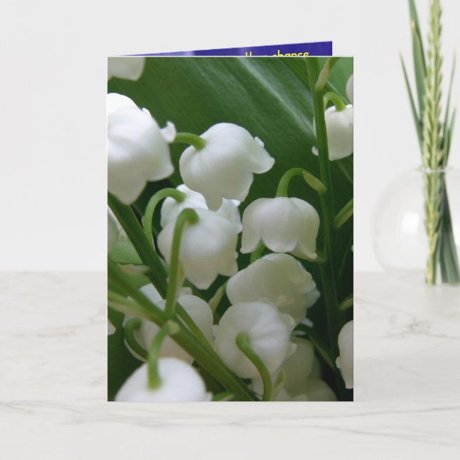 Cartão Flores Brancas de Lírio Escritório da Paz Amor Des (Frente)