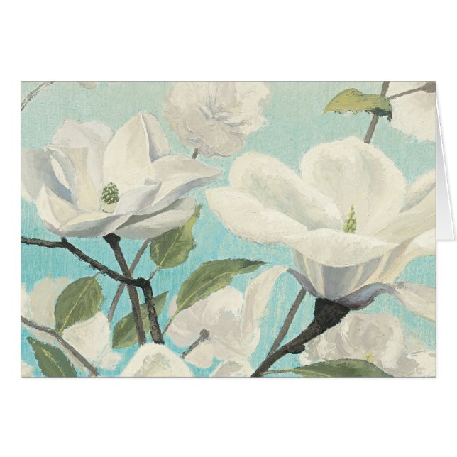 Cartão Flores brancas do sul (Frente Horizontal)