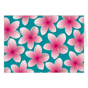 Cartão Flores Brilhantes Frangipani/ Plumeria