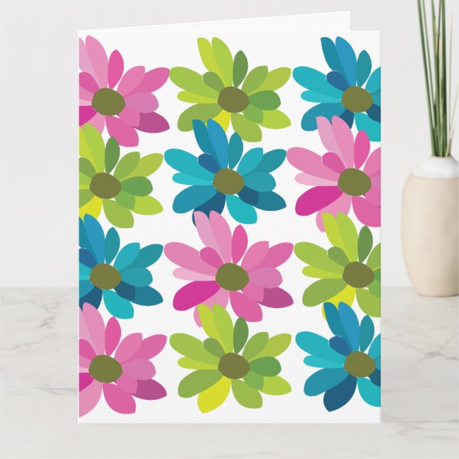 Cartão Flores Coloridas (Frente)