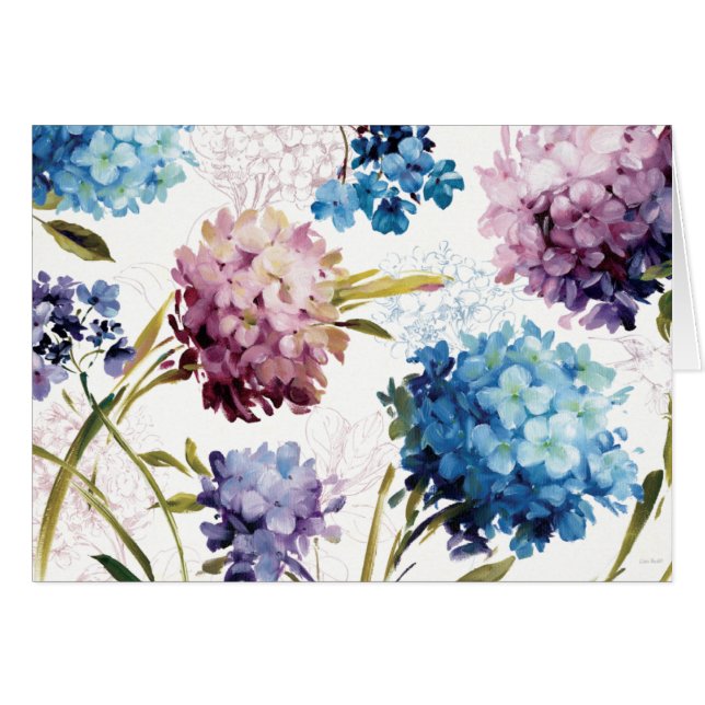 Cartão Flores coloridas do primavera (Frente Horizontal)