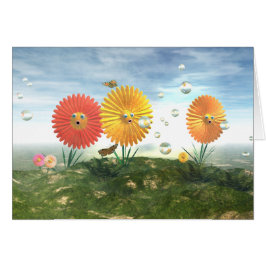 Cartão Flores com caras