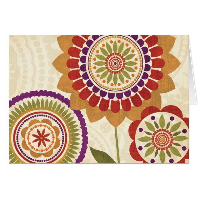 Cartão Flores contemporâneas da queda (Frente Horizontal)