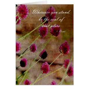 Cartão Flores cor-de-rosa