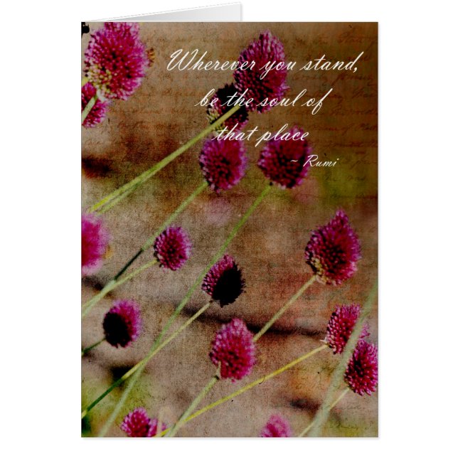 Cartão Flores cor-de-rosa (Frente)