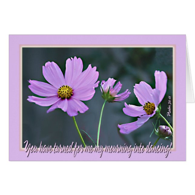 Cartão Flores da dança (Frente Horizontal)