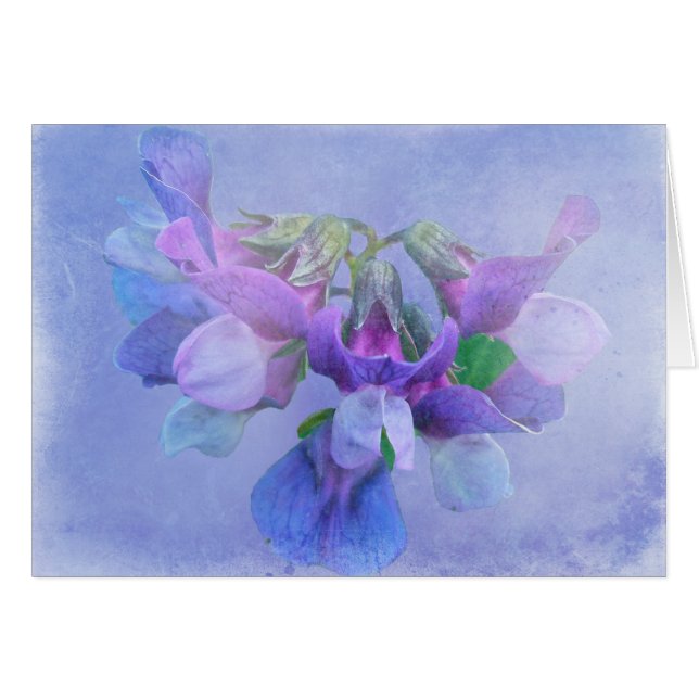 Cartão Flores da ervilha de praia (Frente Horizontal)