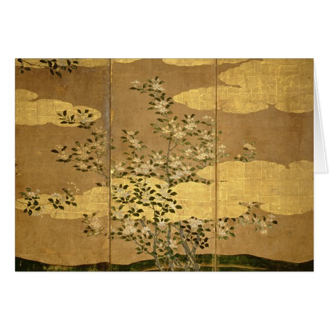 Cartão Flores das camélias (Frente Horizontal)