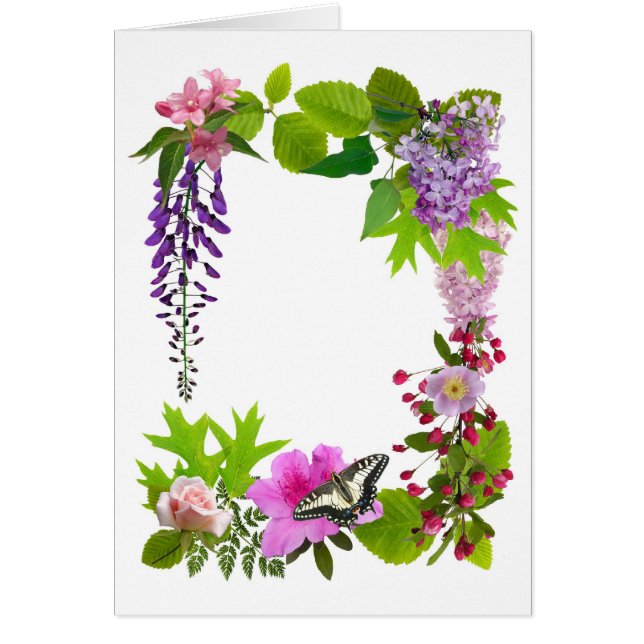 Cartão Flores de abril (Frente)