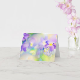 Cartão Flores de aquarela roxa personalizáveis