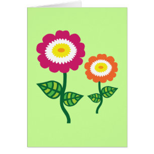 Cartão Flores de Arte Funky