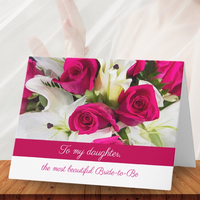 Cartão Flores de Casamento Filha Noiva (Criador carregado)
