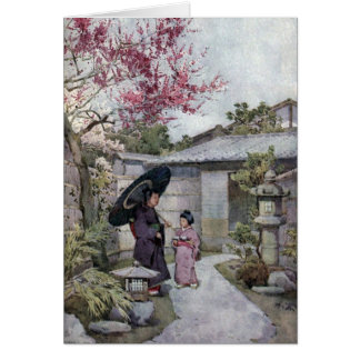 Cartão Flores de cerejeira