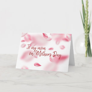 Cartão Flores de Cerejeira em Aquarela do Dia das Mães