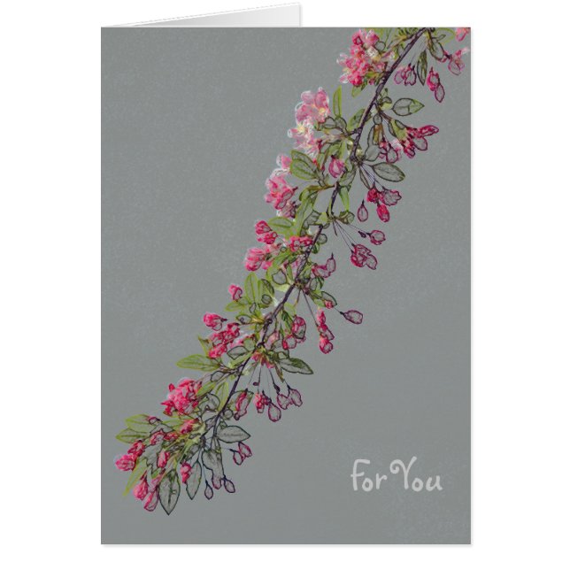 Cartão Flores de Crabapple do Central Park (Frente)