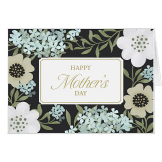 Cartão Flores de Dia de as mães Elegante
