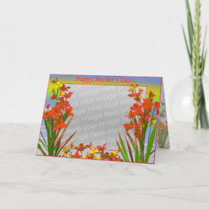 Cartão Flores de Dia de as mães felizes (quadro fotográ