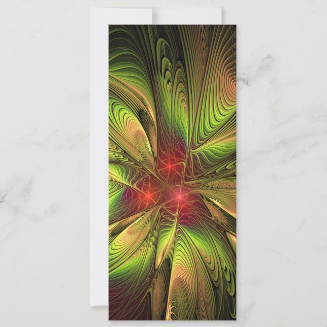 Cartão Flores de fantasia fractal suaves e tenra (Frente)