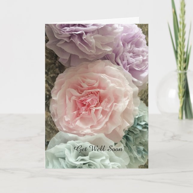 Cartão Flores De Filtro De Café Ficam Bem Em Breve (Frente)