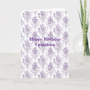 Cartão Flores de Lavanda Aniversário