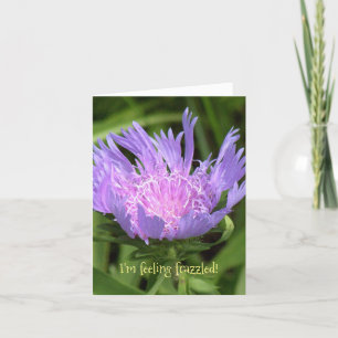 Cartão FLORES DE lavanda COM PETAIS FRINGY/EU ESTOU SENDO