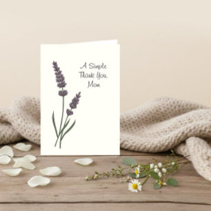 Cartão Flores de lavanda Dia das Mães