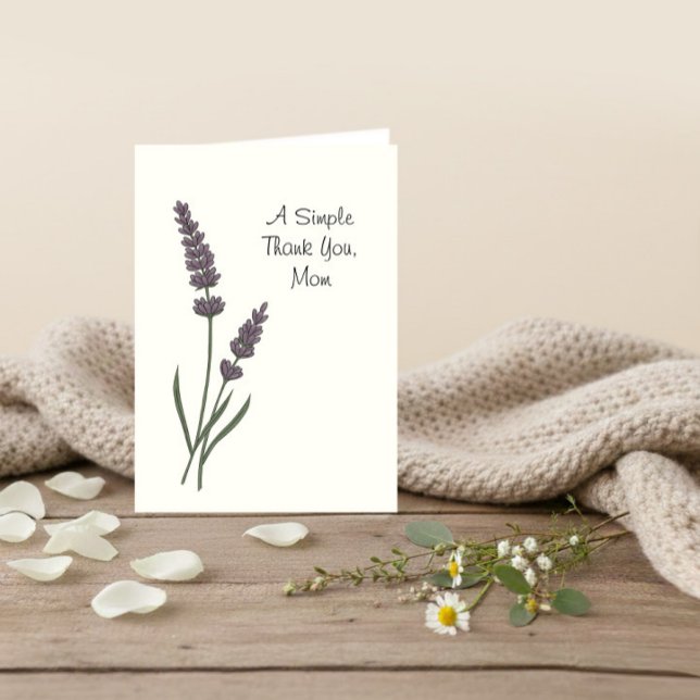 Cartão Flores de lavanda Dia das Mães (Criador carregado)