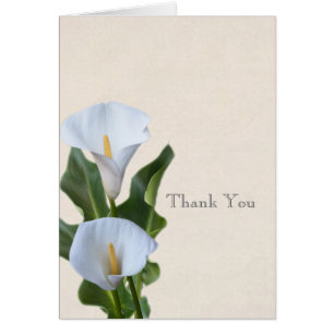 Cartão Flores de Lírio Calla Floral Elegante Noiva Casame
