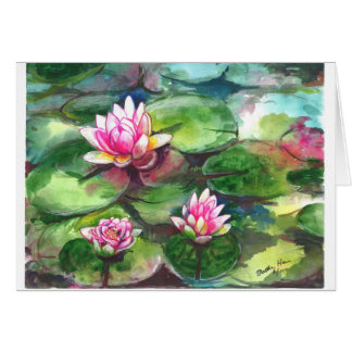 Cartão Flores de Lotus