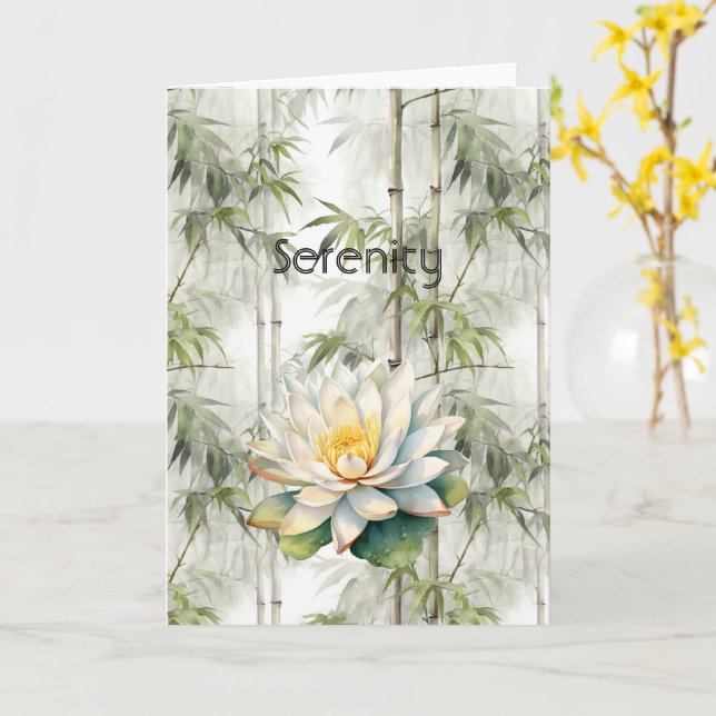 Cartão Flores de Lótus Serenidade  (Flor Amarela)